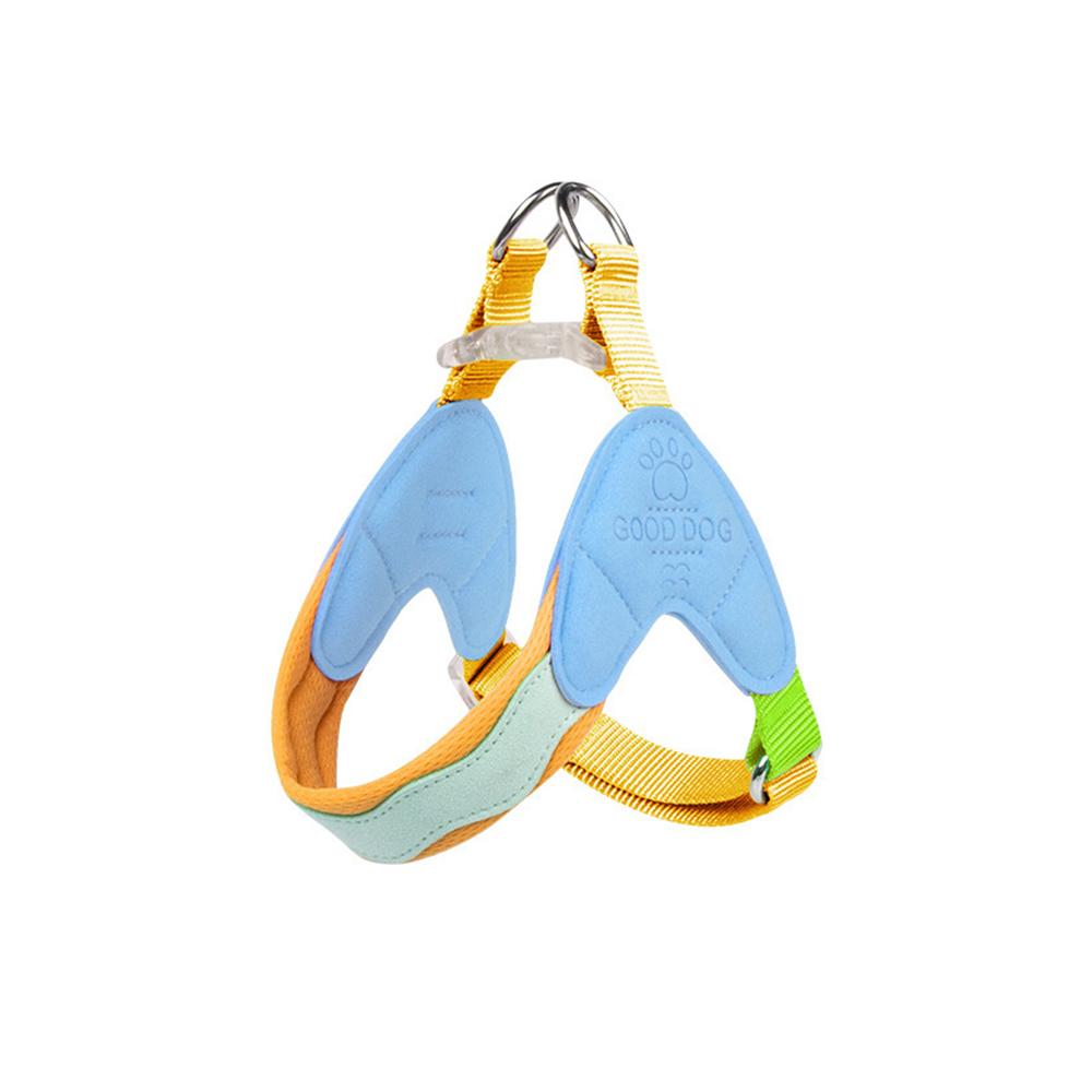 Y-shaped Dog Harness for Small Dogs Shiba Inu Puppy Chest Straps Macaron Color Matching Pet Harness Outdoor Products