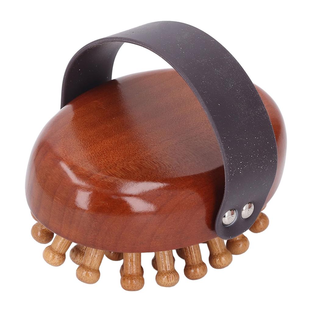 Massage Brush Ergonomic Design Portable Solid Wood Handheld Massager Body Brush for Home