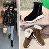 Snow Boots Women's Fur Integrated Winter Non-slip Waterproof Short Boots Plus Velvet Thick-soled Short-tube Cotton Shoes