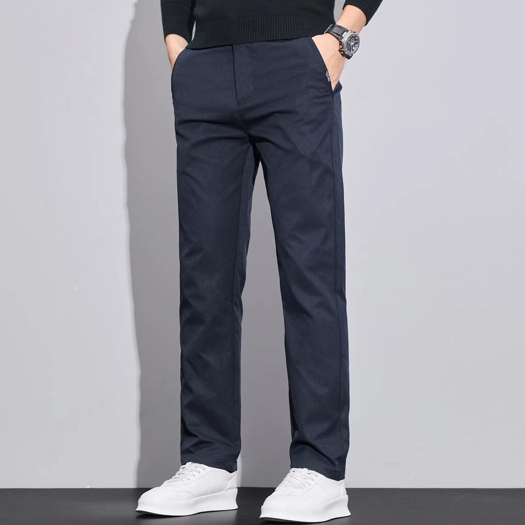 2026 Spring Summer Men Business Casual Pants Men Classic Solid Color Pants Men Fashion Black Pants Men Joggers Slim Trousers