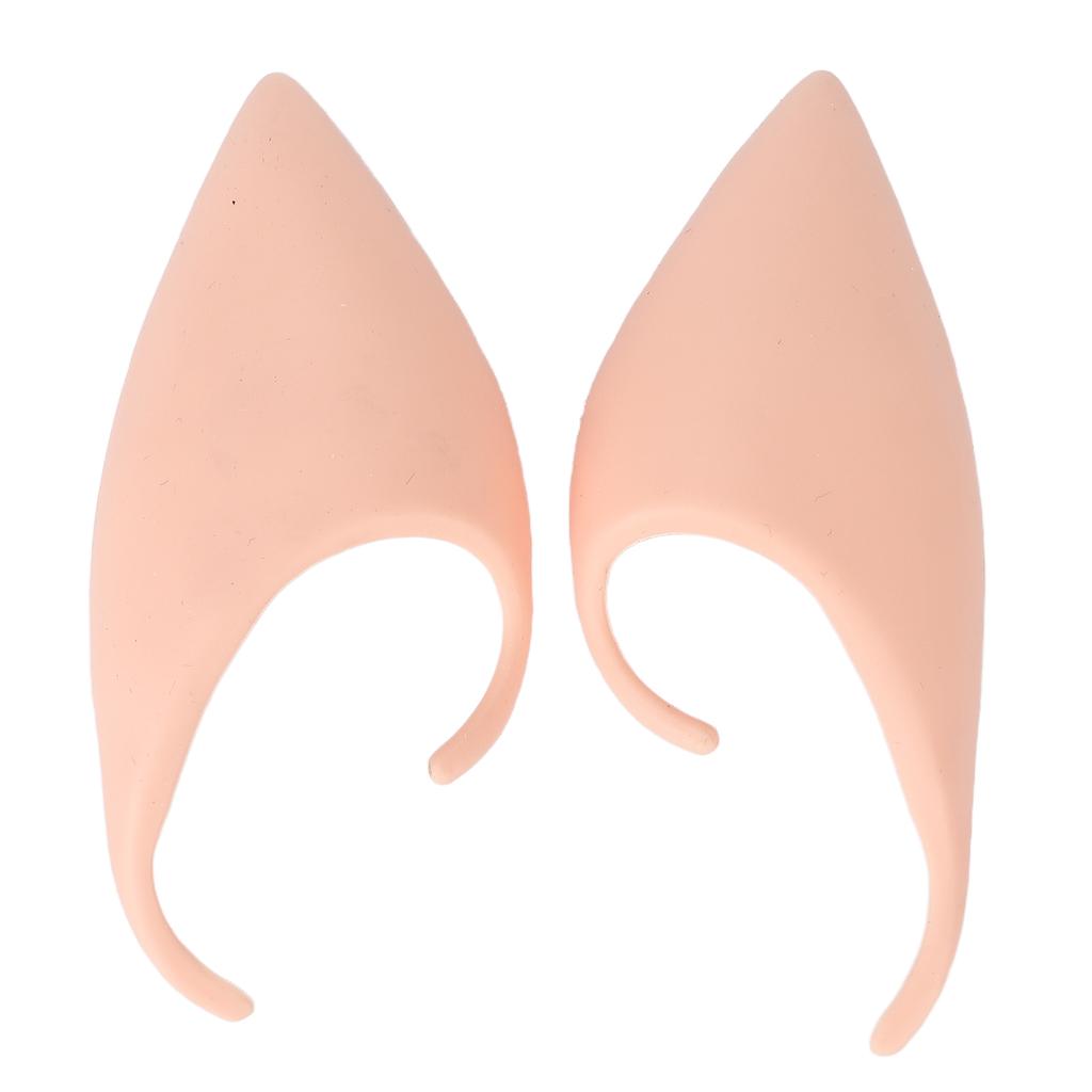 Cosplay Fairy Elf Ears Soft Plastic Cement False Artificial Ears Costume Props for Halloween Christmas Party