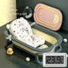 Baby Shower Basin Bathtub Baby Foldable Temperature Sensing Design Sitting and Lying Large Size Newborn Baby Shower Bucket