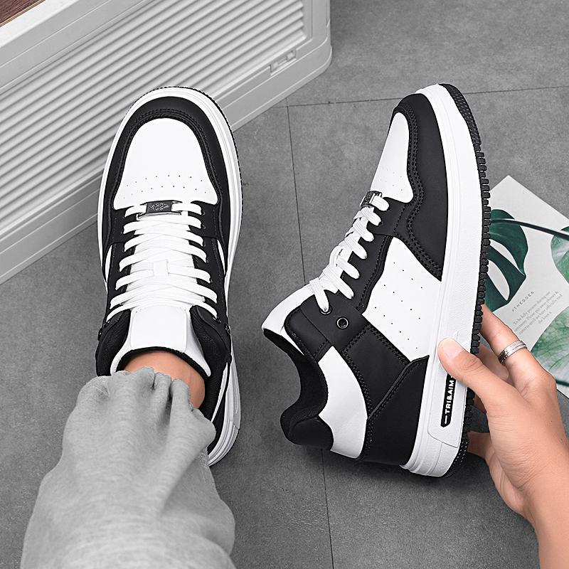 Men's shoes board shoes men's spring 2025 new platform white shoes men's versatile trendy shoes casual sports shoes