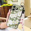 Anti-dust Soft case Phone Case For Ulefone Note18 Ultra Wristband Silicone Protective Oil Painting Fashion Design Flower