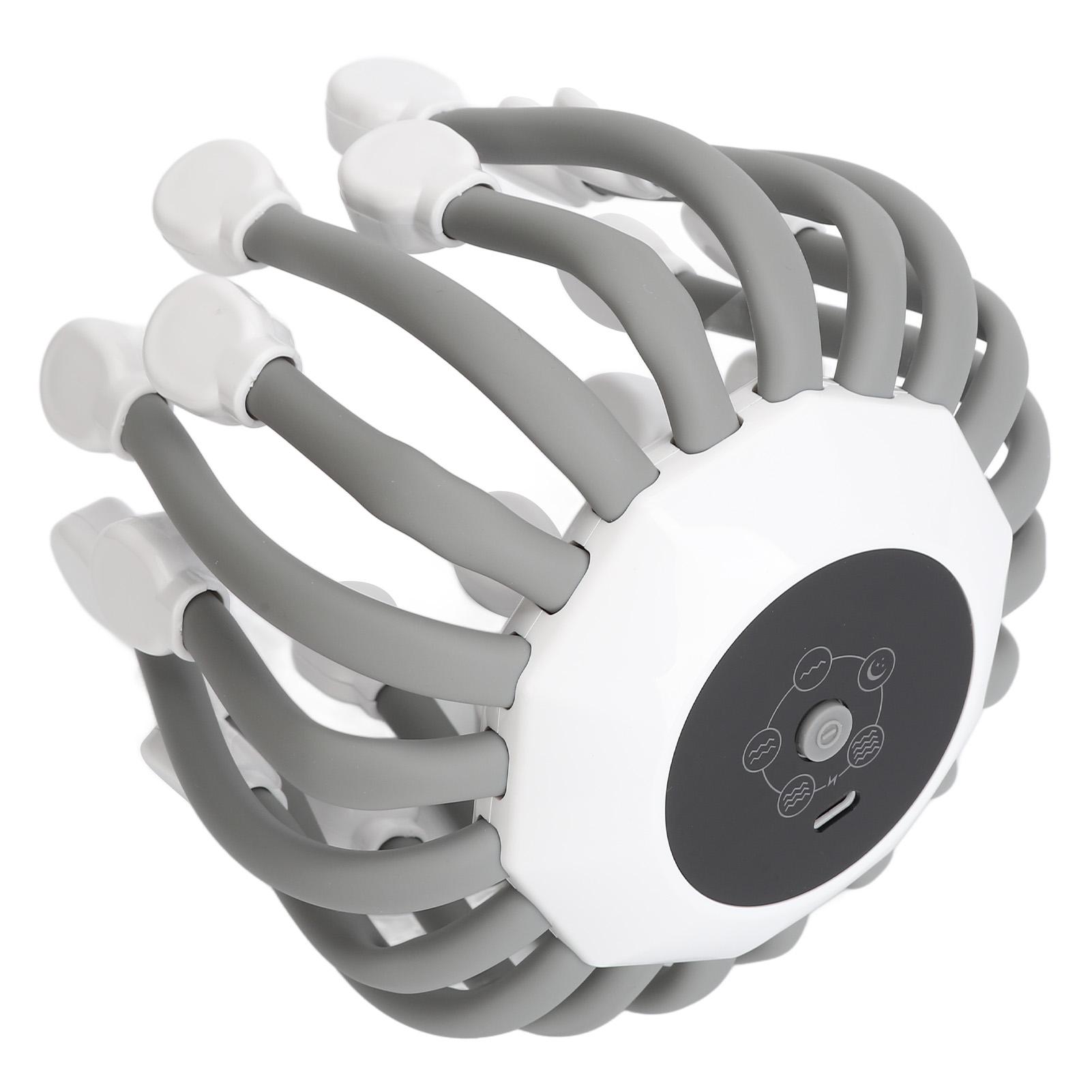 

Электрический красный светодиодный массажер для кожи головы, снятие стресса, 5 режимов, 24 вибрационных контакта, массажер для головы, чесалка