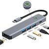 USB Type-C Docking Station with One-Button Screen Stop, High-Speed USB 3.0, HD TV Projection, Lightweight Aluminum Converter.