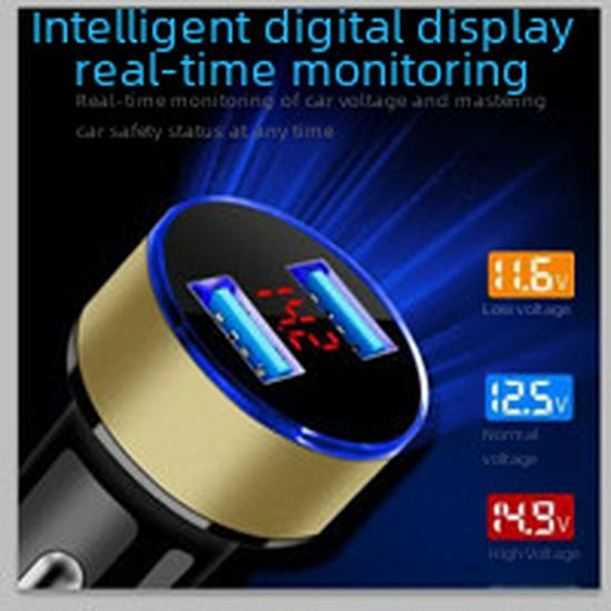 66W Multi-Function Fast Charging Car Charger with Digital Display: 30W PD, One-to-Four Cigarette Lighter Adapter