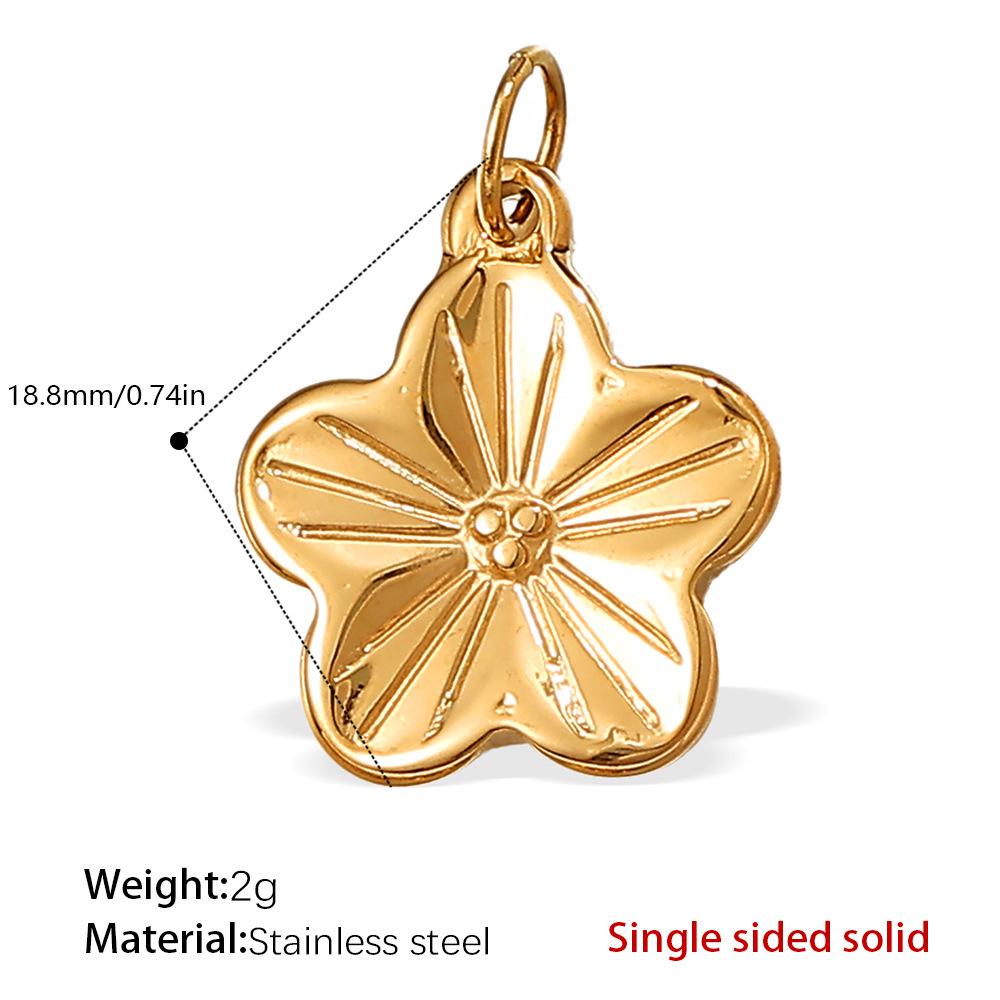 European & American Titanium Steel Rose Pendant - Creative DIY Necklace Accessory Collection