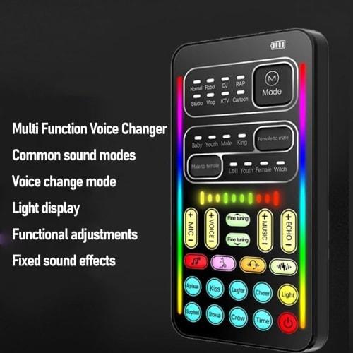 Dpofirs Portable Voice Changer with 8 Modes and 80 Levels of Adjustment | 3.5mm Real-Time Sound Modulator for iOS, Android, Smartphones, and Tablet PC