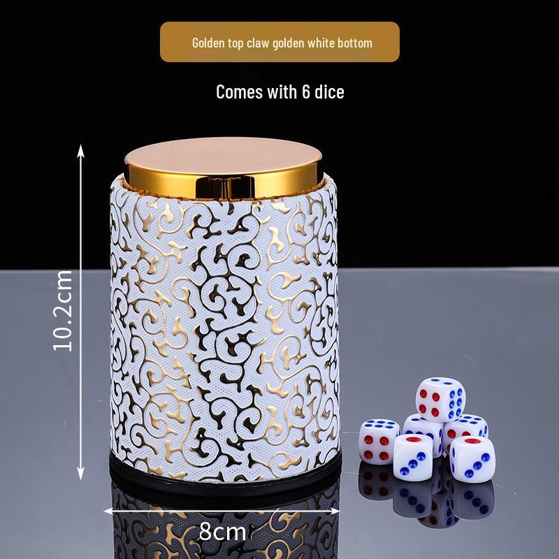 High-Grade Leather KTV Dice Shaker Cup for Bars and Nightclubs