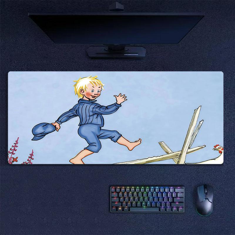 Emil of Lonneberga Mouse Pad, Large Gaming Desk Mat, Non-slip XXL Mousepad for Laptop & Tablet, Mini PC Playmat with Stitched Edges