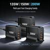 135W Multi-Port Desktop Charger, 150W GaN Charger, 200W High Power Laptop & Phone Fast Charger