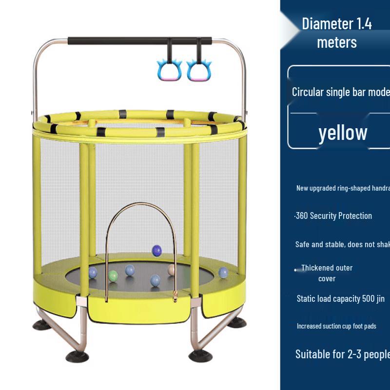 TLXT Children s Foldable Trampoline with Horizontal Bar