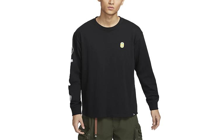 

Nike ACG T Shirts Men s Black Crew Neck Moderate Straight Fit FV3489-010 XXL
