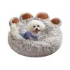 Warm Cartoon Bear Paw Plush Pet Bed for Cats and Dogs