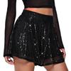Women's Fashion Casual Solid-Colour Versatile American- Sequined Shorts
