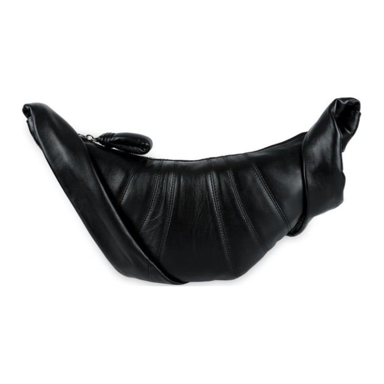 Lemaire Croissant Calfskin Croissant Bag Shoulder Bag Medium Women's Black BG0001-LL0018-999