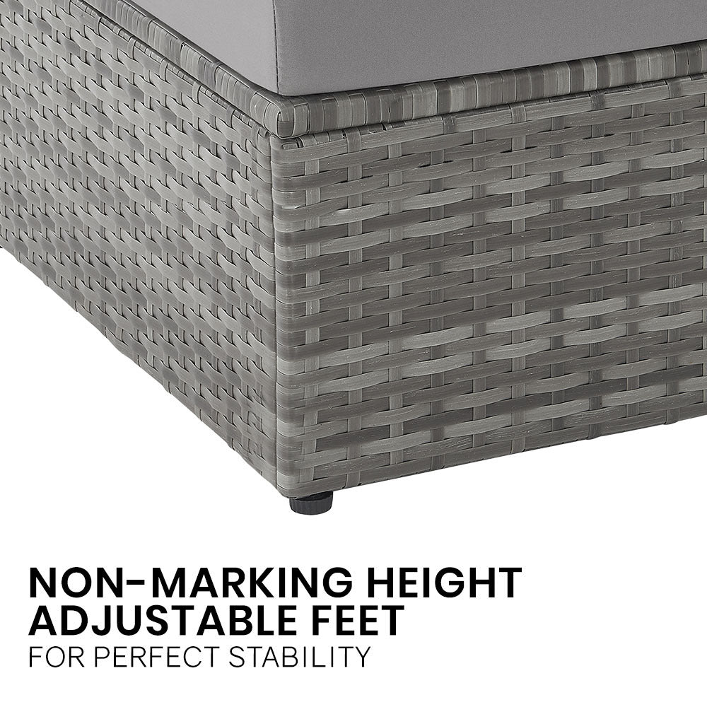 Patio Furniture Sets London Rattan 5 Pc Outdoor Furniture Setting 4 Seater Lounge Chairs Includes Ottoman And Coffee Table For Outdoors Garden Patio G