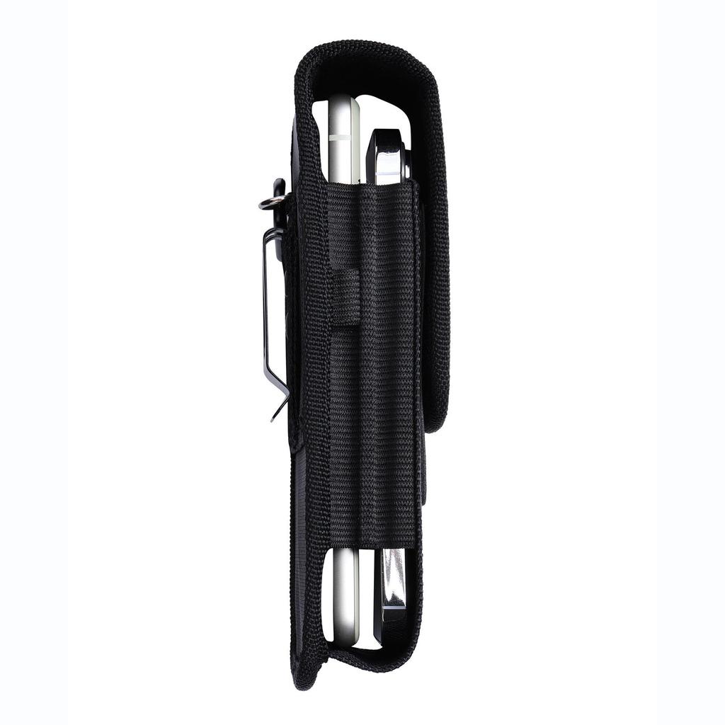 Leder-Hüfttasche mit zwei Fächern & Gürtelclip-Hülle