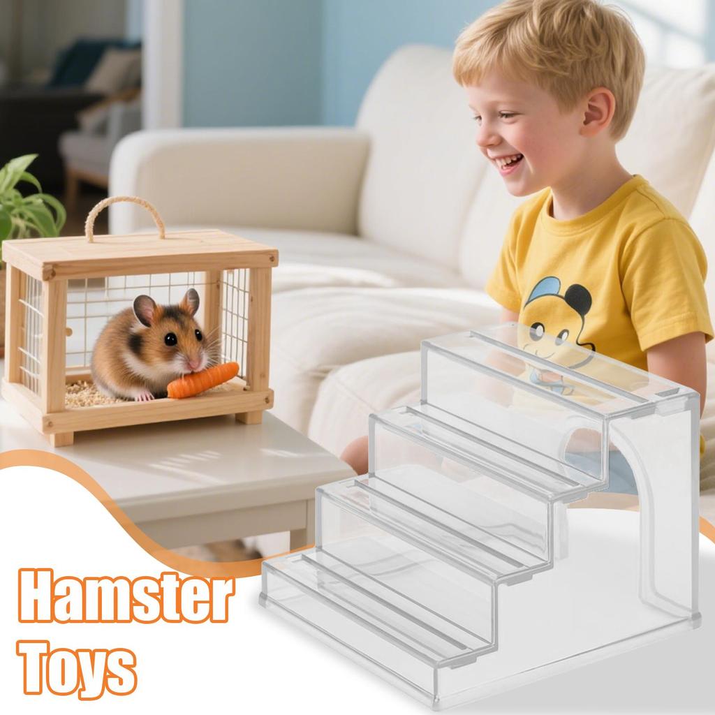 Hamster Climbing Ladder Anti-slip Stairs Hamster House Platforms Ladder Toy Small Animals Climbing Stairs For Exercise Digging