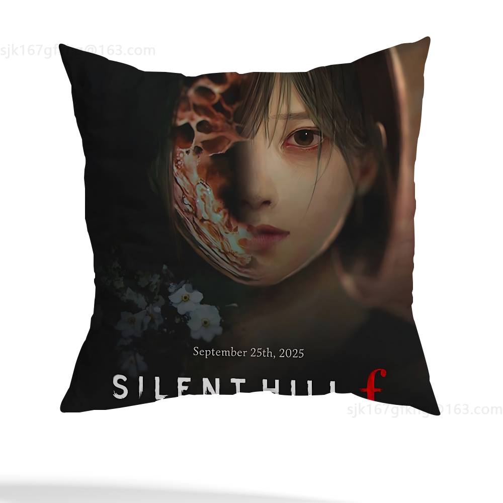 S-Silent Hill  pillowcase casual style decoration, suitable for home decoration (excluding pillow core)