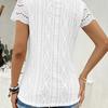 Spring/Summer European and American Fashion Women's Round Neck Hollow Short Sleeve Round Neck T-shirt Top