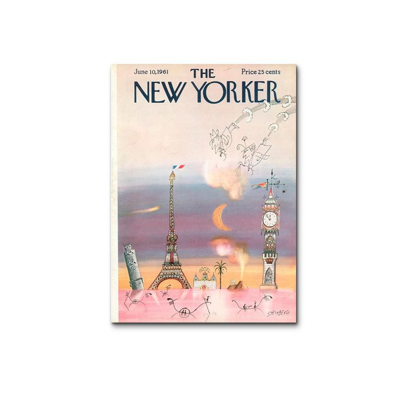 

Винтажный Холст-Постер The N-New Yorker Подходит Для Домашней Гостиной Спальни Офиса Бара Настенного Декора 20x30cm
