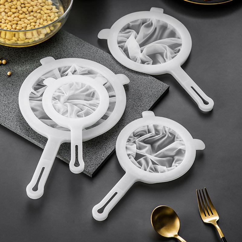 200 Mesh Strainer Ultra Fine Mesh Filter Nylon Sieve Filter Spoon Soy Milk Juice Coffee Tea Filter Kitchen Tools Accessories