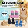 4Pcs Soft-sole Dog Shoes Non-slip Cooling Dog Boots Cute Dog Foot Cover  For Small Medium Pets