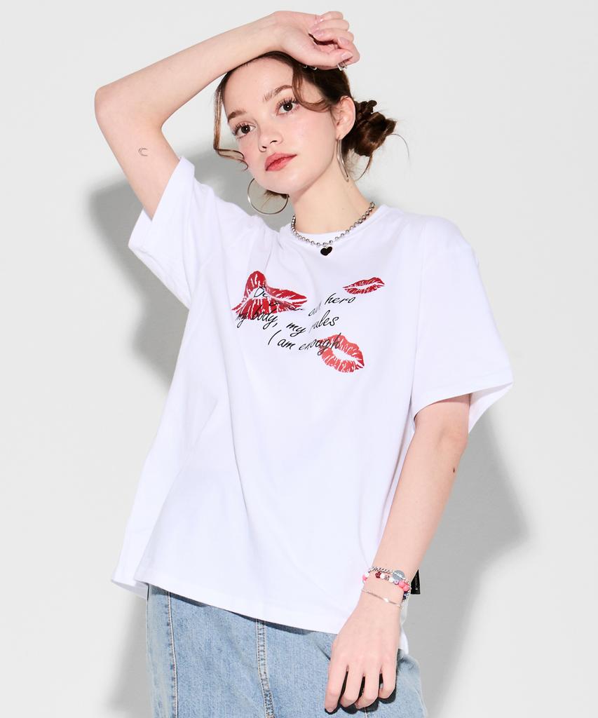 Deulousi Dw Rougely Short Sleeve T-Shirt White