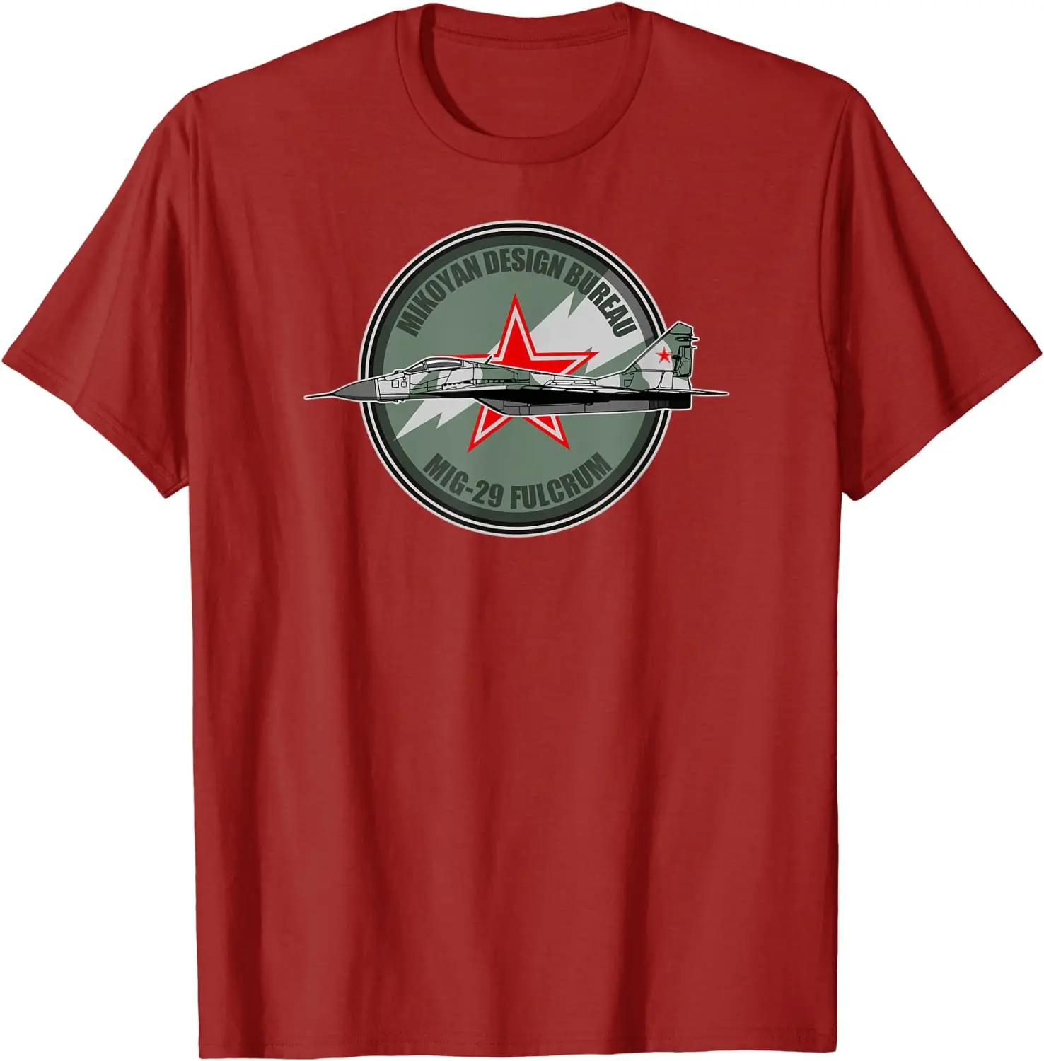 Russia Fighter Mig 29 Fulcrum Men T-Shirt Short Casual 100% Cotton Shirts Size S-3XL S