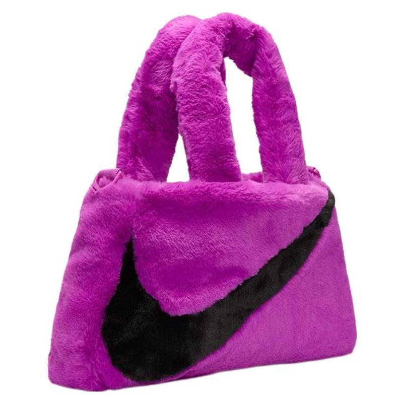Nike Faux Fur Tote Bag Vivid Purple Casual DQ5804-551