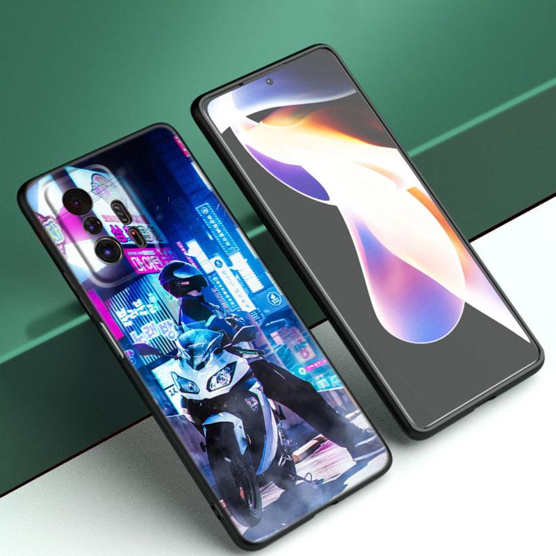 Moto Cross Motorcycle Sports Phone Case For Xiaomi Mi A2 8 9 SE Note 10 10T 11 12 Lite 9T 11T 12S 12T Pro A3 6X 12X Black Cover