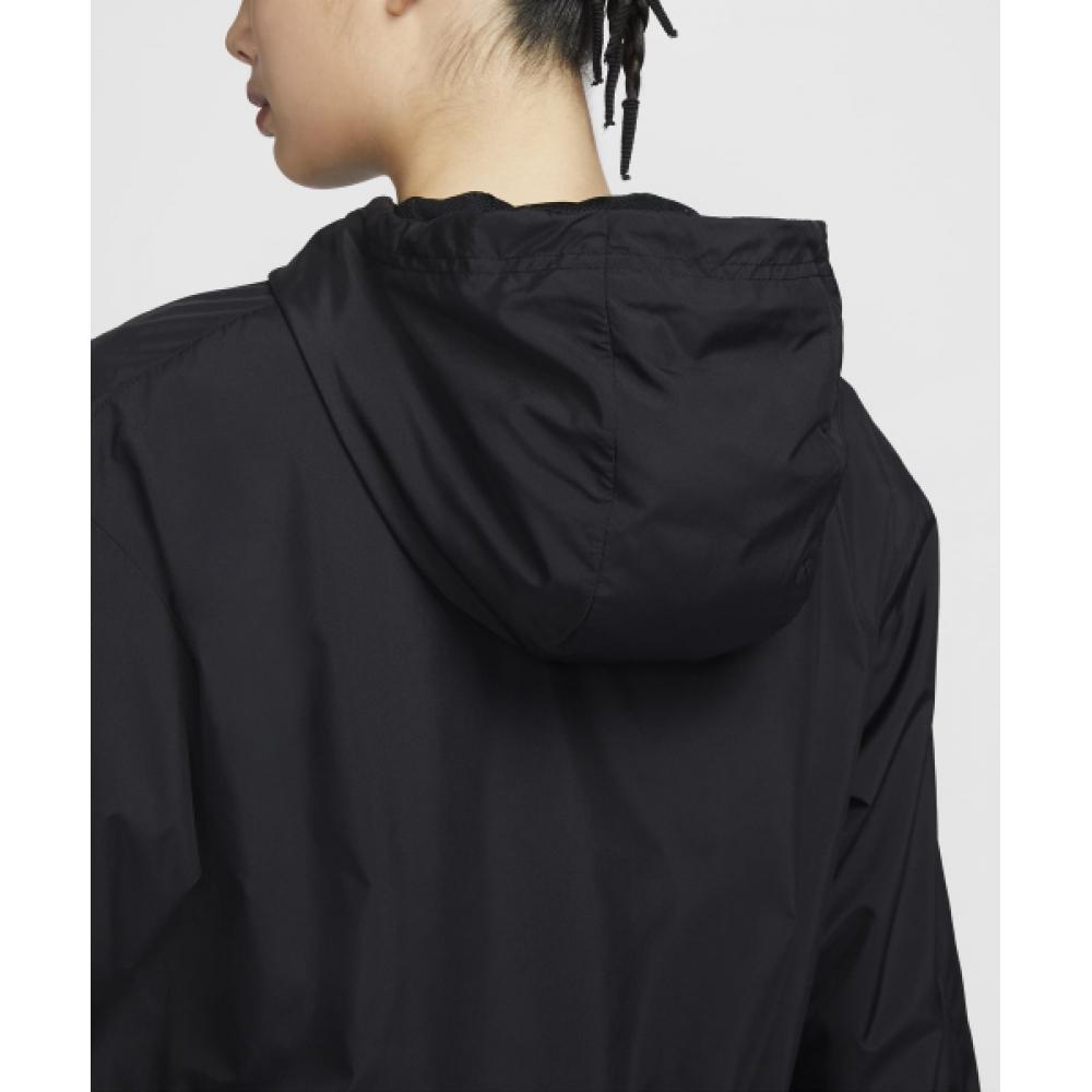 Nike SportsWear Classic Woven Loose Uv Protection Hooded Jacket W   Black White  Fv6299 010