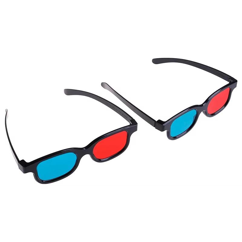 1Pcs Pvc Red Blue 3D Glasses Universal Full Frame For Dimensional Anaglyph Movie Game