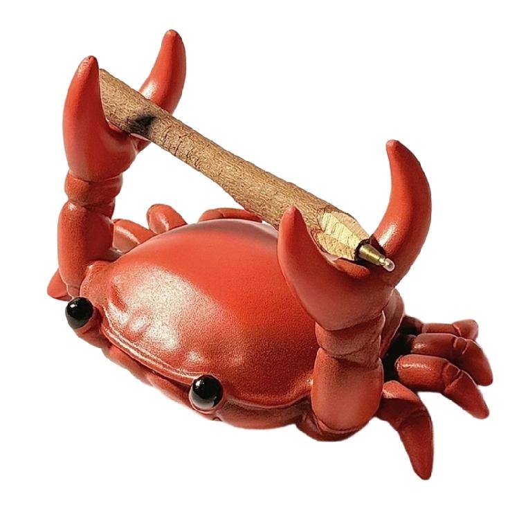 Crab Shape PVC Pen Rest Display Stand Eyeglasses Stand Desktop Pen Organiser Rack for Home Office Desk Decoration