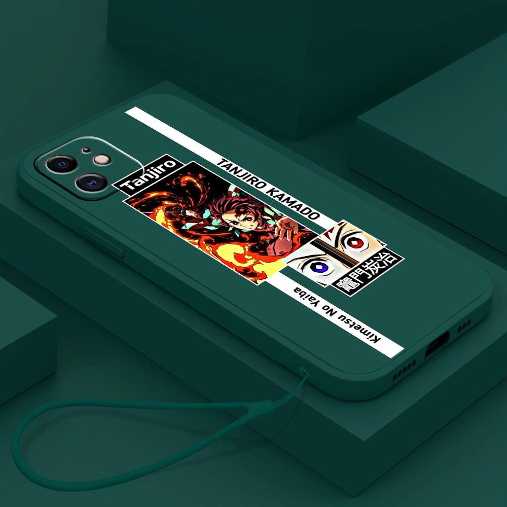Samsung Galaxy A14 A24 A54 A34 pro iPhone 11 12 13 14 15 Pro Max Xiaomi Redmi 13C Huawei Měkký kryt na telefon s rovnými hranami NY2 Anime Demon Slayer