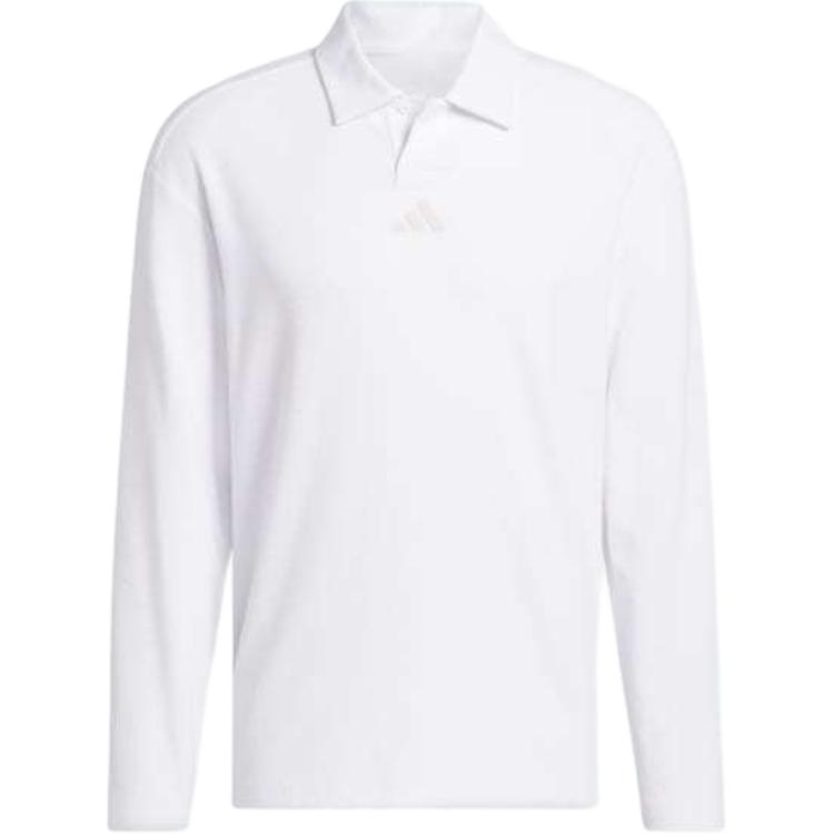 

Adidas Логотип Свободная Рубашка-поло с длинным рукавом Мужские топы Белый JN3037 M