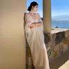 French Gentle Dress Women's New High-end Collar Temperament Holiday Dressing Gown Two-piece Set