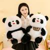 Cute Panda Doll Plush Toy Simulation Giant Panda Rag Doll Girl Birthday Children'S Day Gift Throw Pillow