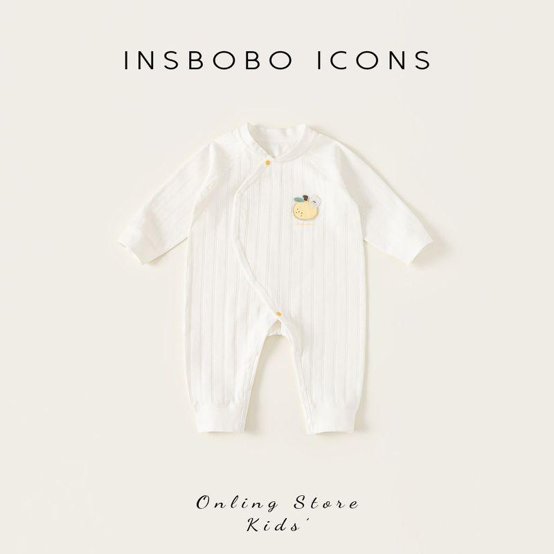 Insbobo Baby Clothes Autumn Baby Girl Romper 2025 New Style Baby Boy Early Autumn Outing Clothes Children s Trendy Clothing White 100