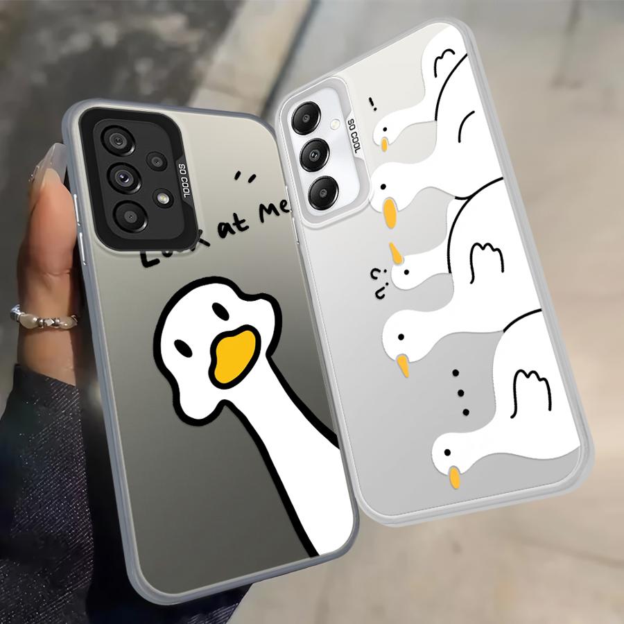 Back Phone Cover Case for Samsung Galaxy A71 A72 A10 A20 A06 A07 A04 A05 A03 A56 A50 A54 A51 A52 Cute Duck