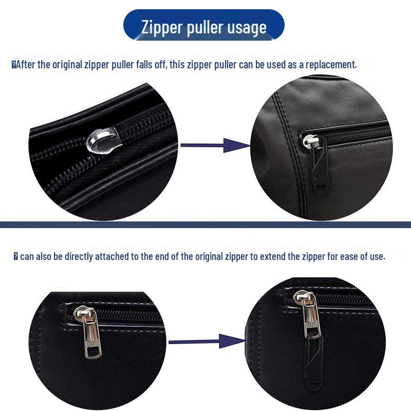 Tool-Free Removable Alloy Zipper Pull Tab for Bags, Backpacks, Jackets, and Clothes