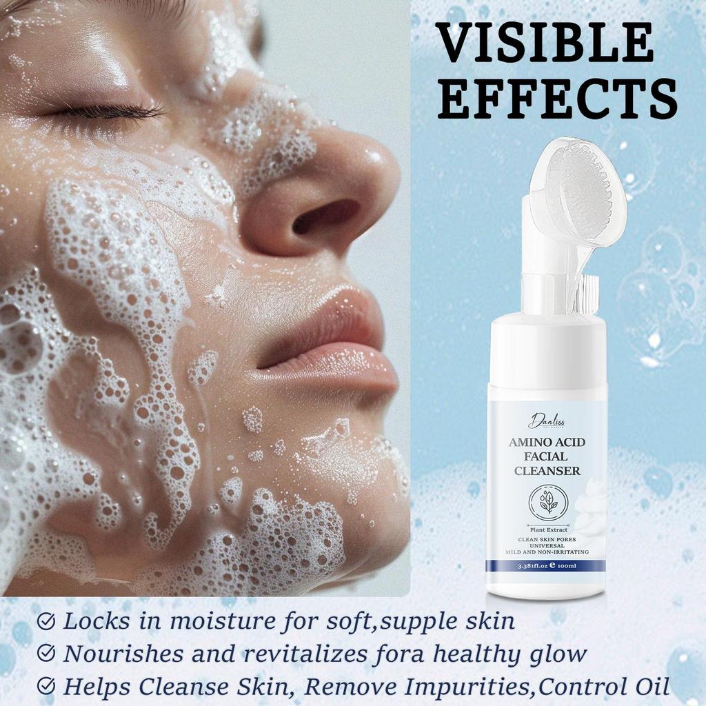 Amino Acid Facial Cleanser-Locks In Moisture For Soft, Supple Skin-Nourishes And Revitalizes For A Healthy Glow-Suitable For All Skin Types, 100ml