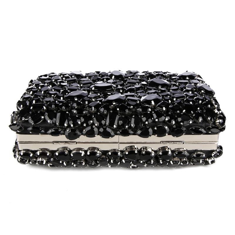 SCIONE Crystal Evening Bag Beaded Day Clutches Lady Wedding Purse Rhinestones Handbag for Women Bag