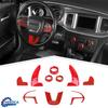 8X Steering Wheel AC Control Bezel Shifter Paddle Kit for Challenger Charger 15+