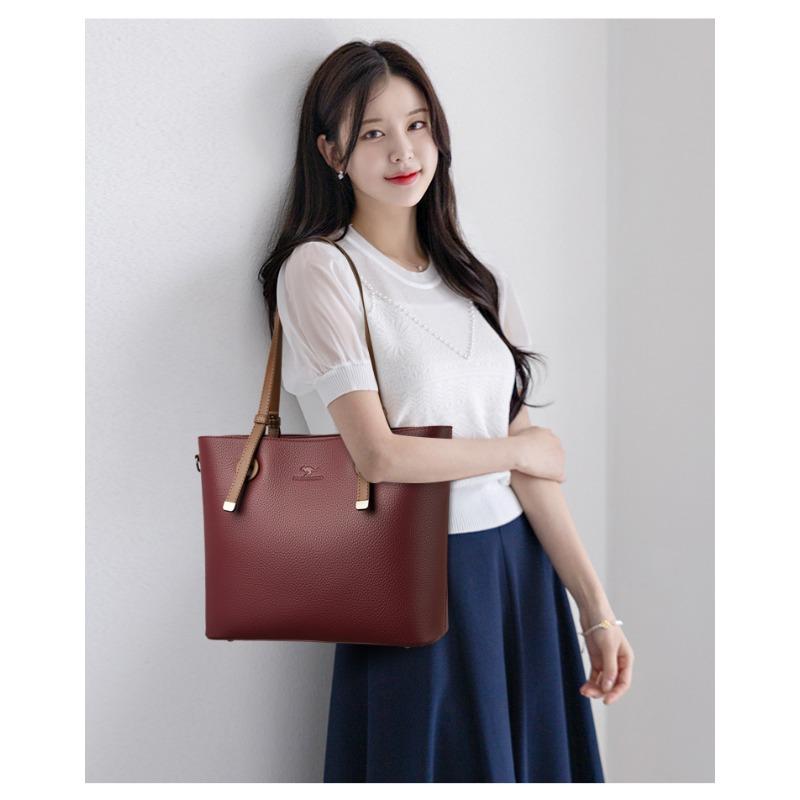 Damen Minimalistische Tragetasche, Schultertasche mit großem Fassungsvermögen, Retro Tragetasche, Damenhandtasche, Modische Alltags-Schultertasche