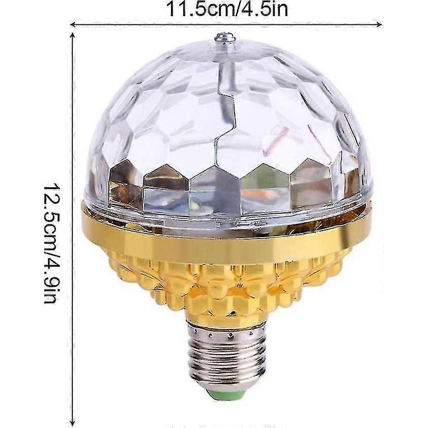 2 Pcs Colorful Rotating Magic Ball Light, Party Lights Disco Ball With Sockets Led Rgb Strobe Stage Light For Party