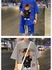 Hong Kong Style Men's Cartoon Short-Sleeve & Shorts Sports Casual Set