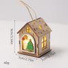 Christmas Luminous Wooden Cabin Ornament - Small House Tree Decoration